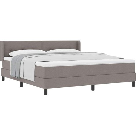 Maison Exclusive - Boxspringbett mit Kopfteil Taupe 200 x 180 cm
