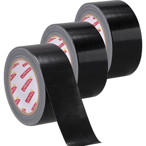 Pack of 3 Black Gaffer Tapes 48 mm x 28 m, 210 m, Total 84 m (1/5)