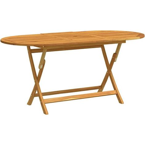Table de jardin pliante, 160x85x75 cm, en bois d'eucalyptus massif. (1/5)