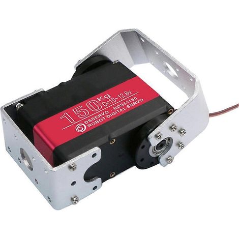 Servomoteur robotique numérique à double arbre en métal RDS51150 12 V, 150 kg, avec support de montage en U, étanche, rotation à 270°. (1/5)