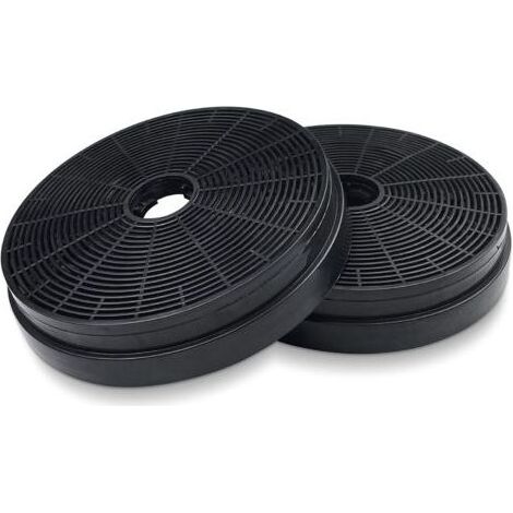 Confezione da 2 filtri a carboni attivi per cappe aspiranti Ø175 mm – Spessore 35 mm – Compatibili con Respekta MIZ0031, Klarstein, PKM CO4 (1/5)