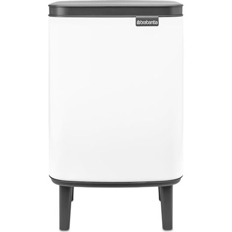Brabantia - Mülleimer de Mülleimer Bo Hi 7 L mit Deckel de soft close, herausnehmbarem Innenraum und Griff de tragen - Geeignet für Bad, Schlafzimmer und Home Office - Weiß