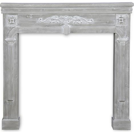 Cornice per caminetto effetto legno