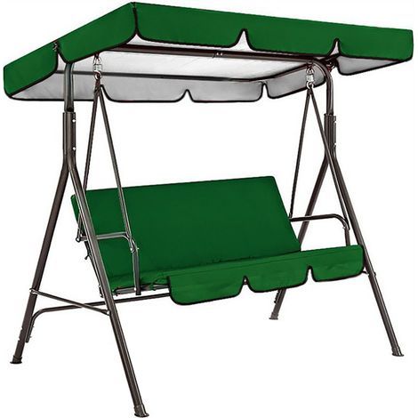 Swivel awning cover made of 190T Oxford fabric, waterproof sunshade for outdoor use, patio, yard, green (1/5)