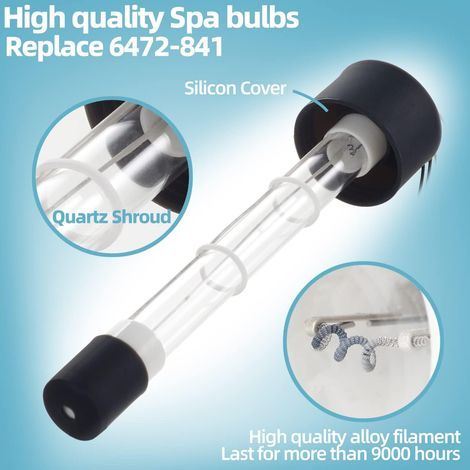 Clear Ray 6472-841 Replacement XL Bulb for Sundance Spa Hot Tub UV Pool Clearray Hot Tub Light Bulb Compatible with Jacuzzi and Sundance Spas ClearRay Water Purification System (1/4)