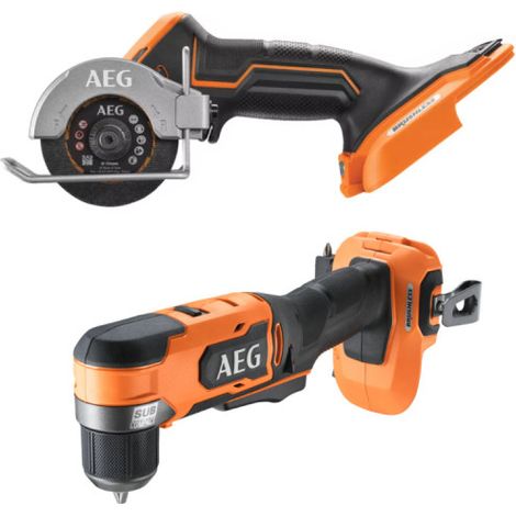 Pack AEG Trapano angolare - Mini sega multimateriale - 18 V - Subcompatto - Senza spazzole