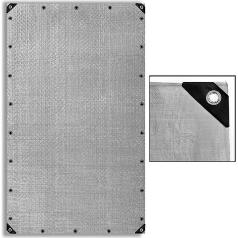 Bâche de protection Bâche pour accessoires de jardin Bâche en bois Tissu PE gris 90 / 6x10
