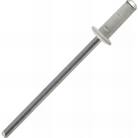 1500 rivets multi-serrage tête plate aluminium/acier laqué blanc signalisation - 4 x 10 mm (1/2)