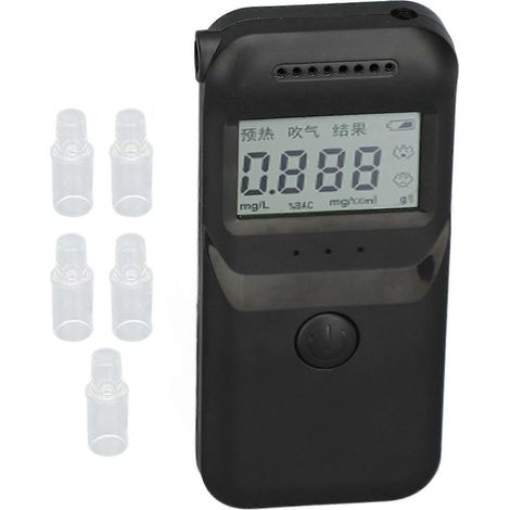 Alcootest numérique portable avec écran LCD, appareil de haute précision, alarme à 4 niveaux (1/4)