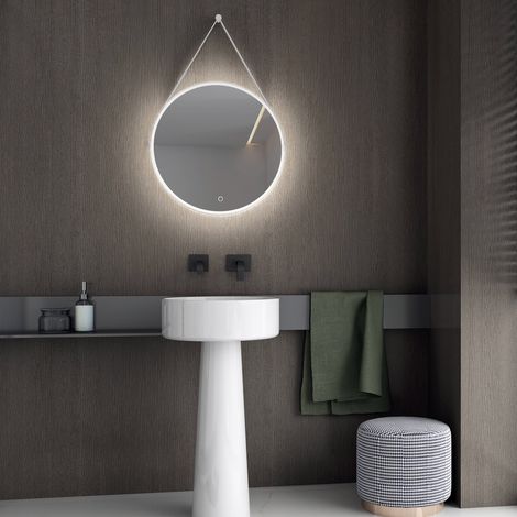 Espejo de baño con luz LED 2884- con calefacción del espejo y ajuste de luz cálida/fría - Redondo Ø 60 cm (1/5)