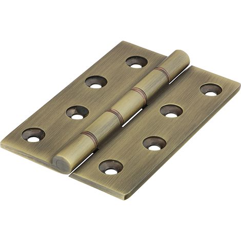 TIMCO Double Phosphor Bronze Washered Brass Hinges Antique Brass - 102 x 67