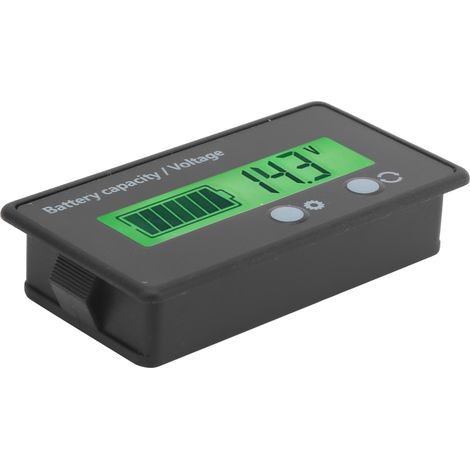 Indicateur de capacité de batterie LCD DC 10-100 V, voltmètre, testeur de tension, appareil de mesure avec rétroéclairage vert (1/5)