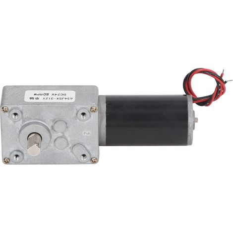 24-V-Gleichstrom-Schneckengetriebemotor mit Selbsthemmung, reversibel, einwellig, 80 U/min Untersetzungsgetriebe 634JSX 31ZY (1/5)