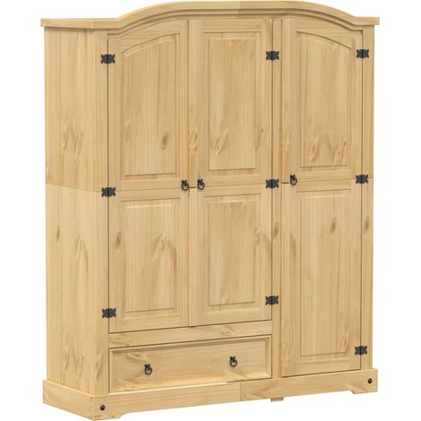 vidaXL Armadio Corona 151,5x52x186 cm in Legno Massello di Pino (1/5)
