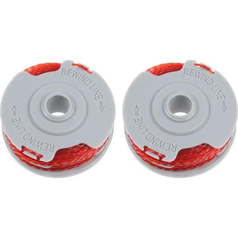 Lot de 2 bobines de fil pour débroussailleuse Flymo, double bobine d'alimentation automatique et fil de débroussailleuse compa (1/4)