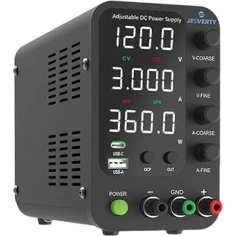 Alimentation de laboratoire JESVERTY 120V CC, régulateur de puissance de bureau, alimentation à découpage de bureau, compatible avec la réparation de produits électroniques, prise standard américaine. (1/5)