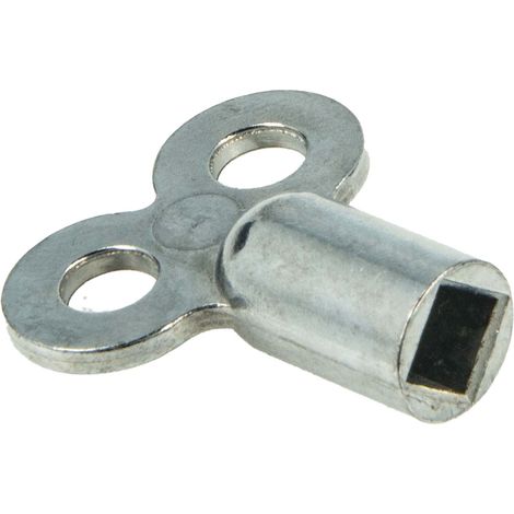 tecuro Metall-Heizkörper-Entlüftungsschlüssel, 4-Kant mit 5 mm, lange Ausführung (1/4)