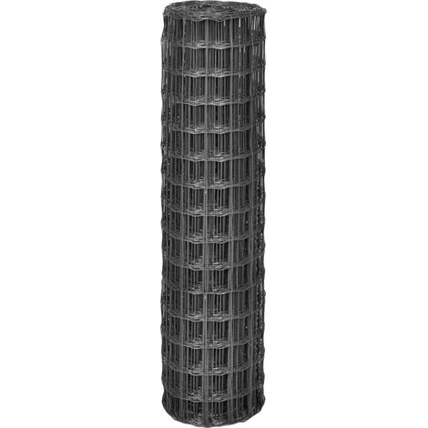 Maison Exclusive - Eurozaun Stahl 10 x 1,5 m Grau