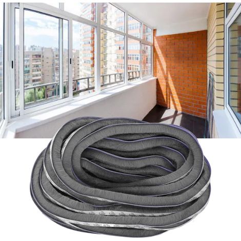Joint d'étanchéité pour fenêtre, joint d'étanchéité autocollant pour fenêtre coulissante, joint d'étanchéité pour porte et fenêtre en alliage d'aluminium, joint d'étanchéité étanche en silicone, gris (1/5)
