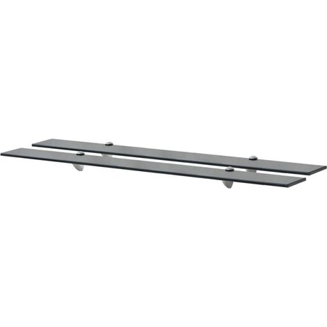 vidaXL Floating Shelves 2 pcs Glass 100x10 cm 8 mm (243769x2)
