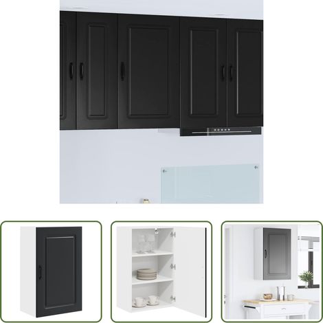 vidaXL Küchenorganisation - Küchenschrank Kalmar Schwarz 50 x 31 x 80 cm Holzwerkstoff (1/5)