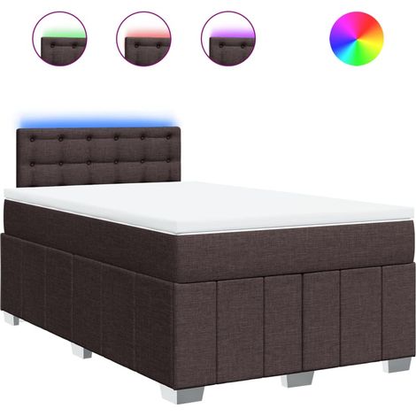 Maison Exclusive - Giroletto a Molle con Materasso Marrone Scuro 120x200cm Tessuto