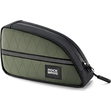 Bolsa triangular para cuadro de bicicleta Rockbros de 0,8 l - Verde (1/5)