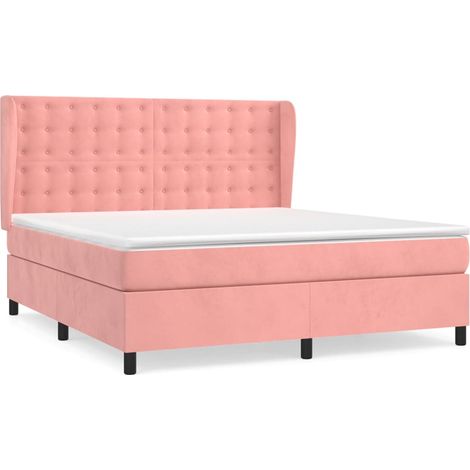 Sommier à lattes de lit avec matelas Rose 180x200 Velours (1/5)