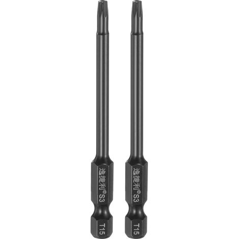 2 Pieces Embout Vis Sécurité Torx T15 Tige Hexagonale Magnétique (1/5)