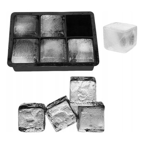 Molde de silicona para hielo Ecarla, 6 bolas grandes FNL01 (1/5)