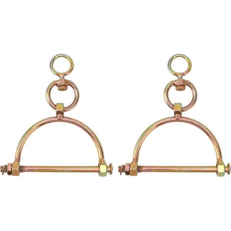 Set aus 2 drehbaren Nasenringen aus Edelstahl für Rinder (Bullen und Kühe), Viehzugwerkzeug für den Bauernhof. (1/5)