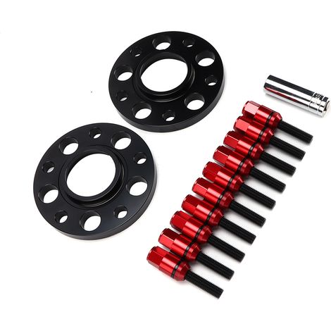 Kit d'entretoises de roue à centrage par moyeu avec bride de 15 mm (0,6 po) et boulons, compatible avec les modèles 1, 3, 5, 6, 7 et 8 (Z3, Z8, M3, M5, rouge). (1/5)