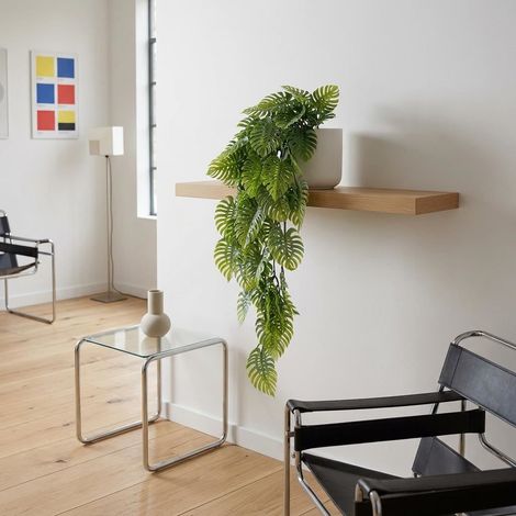 80cm Artificial Trailing Tropical Monstera Plant Sage Green Premium (1/5)