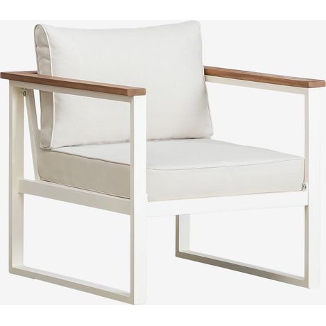 Poltrona in alluminio e legno di acacia Lipov SKLUM            