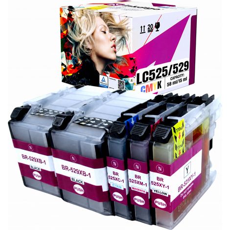 Inkdigo LC525/529 Tinte kompatibel mit Brother DCP-J100, MFC-J200 und DCP-J105, TÜV-zertifiziert (1/5)
