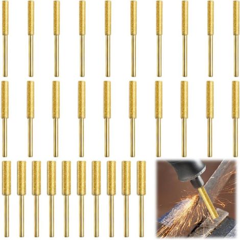 RHG 30 Pièces Affuteuse de Chaine Tronconneuse (4 mm/4,8 mm/5,5 mm) 3 Tailles Affûteur de Tronçonneuse Diamant Lime pour Chaine de Tronconneuse Convient aux Tronçonneuses à Chaîne à Essence/électrique (1/5)
