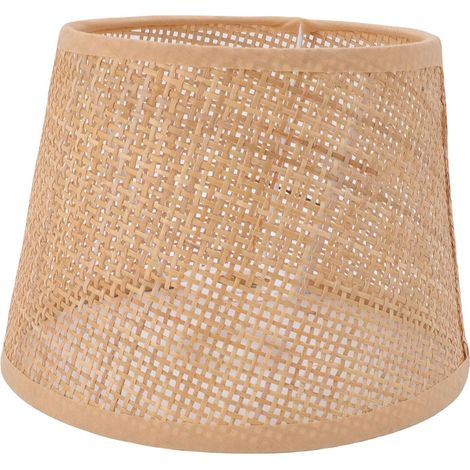 Abat-jour Rétro en Rotin tissé à la Main pour Lampes de Table E27 E14, Cadre en Fer, Diffusion de la Lumière, Installation Facile pour Lampadaires, Plafonniers, Lustres (1/5)