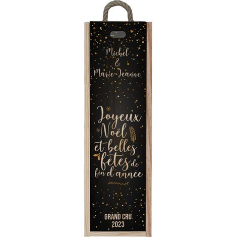 Coffret emballage pour bouteille de vin original Fêtes de fin d'année (1/2)