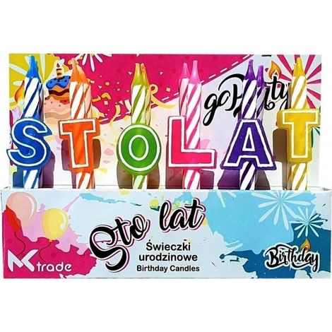 Velas de cumpleaños coloridas "Sto Lat"