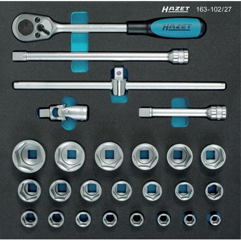 Set Di Strumenti Per La Servo 163-102 Presa / 27 Chiave Del Gioco, Il Dispositivo Di Bloccaggio Per Il Taglio Di Viti Di Fissaggio Hazet