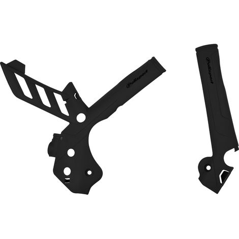 Protectores de chasis Polisport para KTM SX, SXF, XC y EXC (modelos 2011, 2015, 2012 y 2016), color negro, resistentes.
