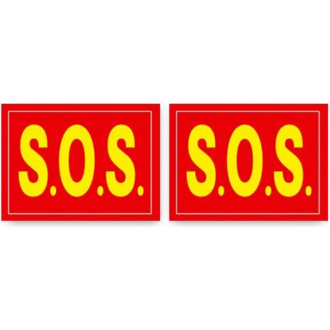 SOS-Schuhaufkleber, 2 Stück, 1 Packung