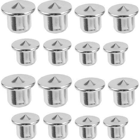Pointe de Centrage,16 Pièces Goujons de Centrage Chevilles Outil de Centrage de Goujon Localisateur de Broches Rondes - 6mm, 8mm,10mm,12mm (Argent) (1/5)