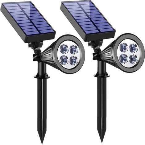 Spot solaire extérieur étanche 4 LED 200Lm tête orientable 90° (1/5)