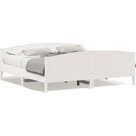 Maison Exclusive - Giroletto senza Materasso Bianco 180x200 cm Legno Massello Pino
