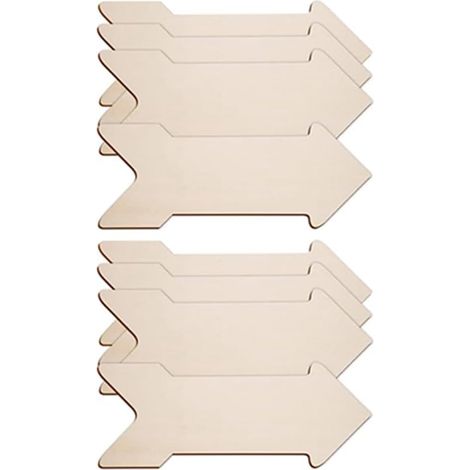8 Pièces Signe en Bois de Flèche Inachevé, Plaque en Bois Suspendue Vierge, Tranche de Flèche en Bois, Signe de Peinture Rond en Bois (1/5)