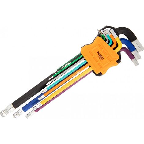 Neo Tools 09-512 Juego de 9 llaves Allen de colores (1/5)
