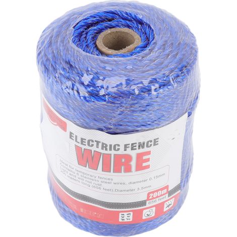 Fil de clôture électrique Polywire 6 brins en acier inoxydable 200 m pour la protection des exploitations agricoles MLD-040F (1/5)