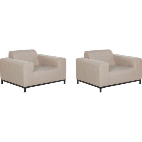 Armchair ROVIGO Fabric Beige (1/5)