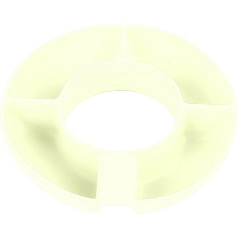 Plateau à apéritif rond en silicone beige à quatre compartiments (1/5)